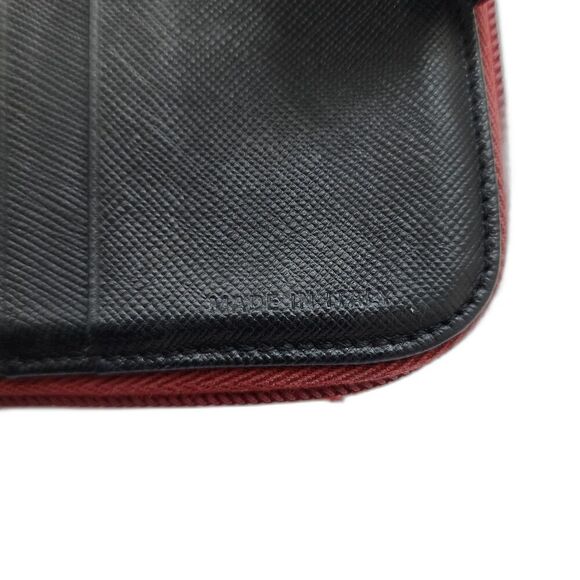 Prada Portafoglio Tessuto Zip Nylon Leather Wallet With COA and Box - Picture 9 of 16